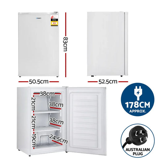 Devanti 81L Upright Freezer Fridge White - Mekamart Australia