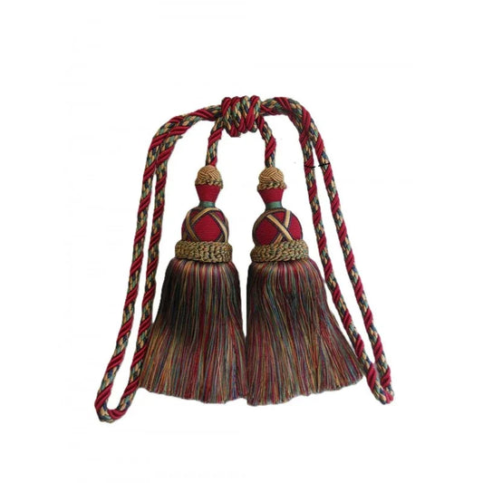 Multi Coloured Double Tassel Curtain Tieback - Mekamart Australia