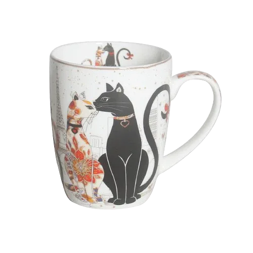 Cat Couple Mug – 400ml Fine Bone China, Gift-Boxed - Mekamart Australia
