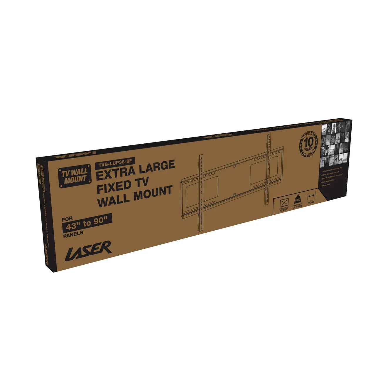 Extra Large Fixed TV Wall Mount 43 inches - 90 inches Panels - Mekamart Australia