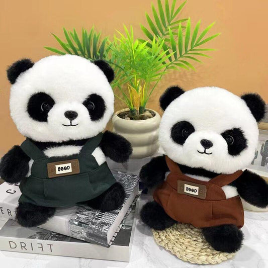 A unique Chinese panda plush toy, a simulated giant panda doll (green) - Mekamart Australia