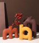 Tubular Letter Vase Set(3-Piece ) – Modern Ceramic Decor for Living Room, Dining Table & TV Stand | Other Luxury Styles Available in Store - Mekamart Australia