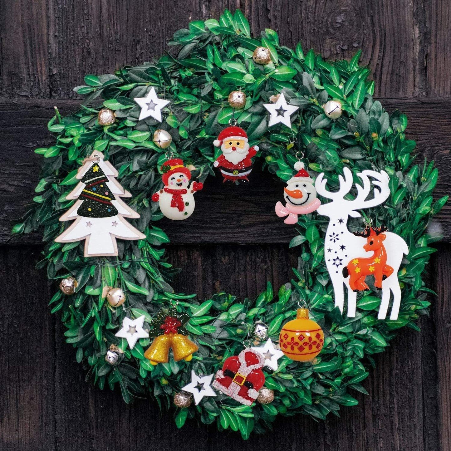 60pcs Mini Christmas Ornaments for Mini Tree Decorations Small Christmas Ornaments Resin Miniatures for Craft Christmas Decor - Mekamart Australia