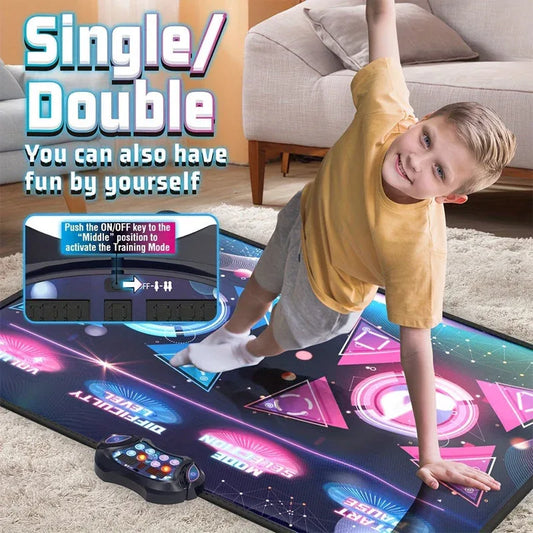 Double Dance Mat Music Light Exercise Toy - Mekamart Australia