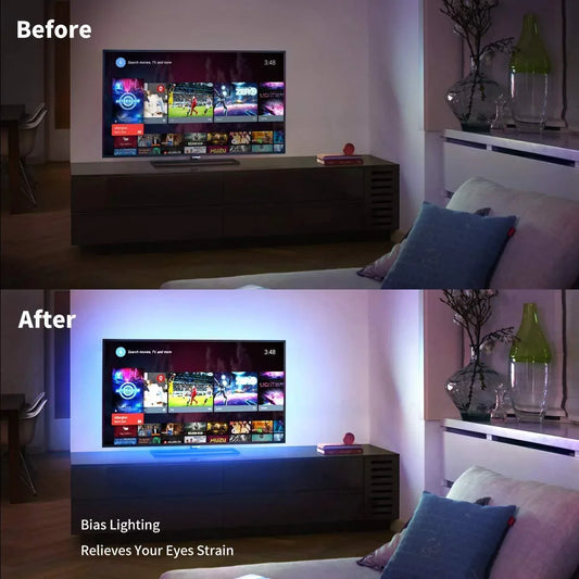 3M LED Strip Lights Rope Light for TV, Gaming and Computer (Lights Strip App with Remote Control) - Mekamart Australia