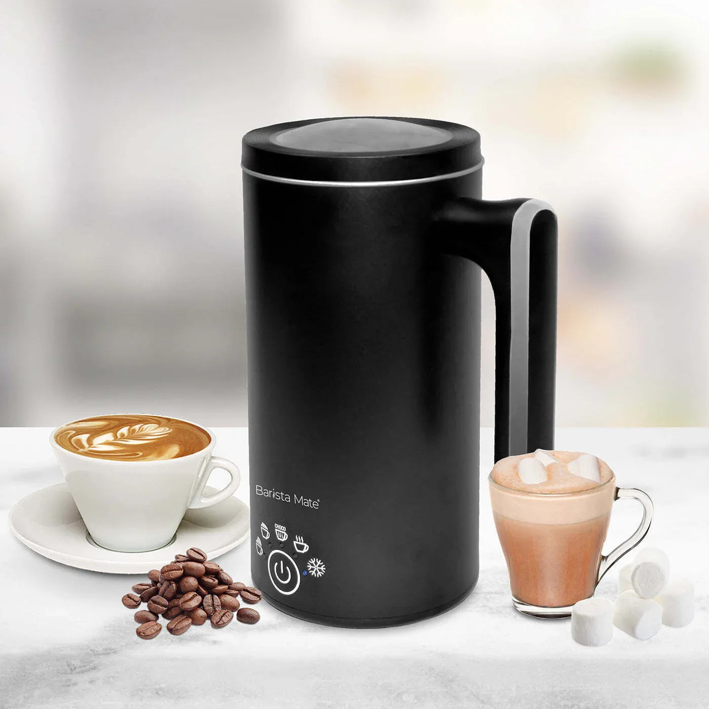 Hot & Cold Milk Frother, 5 Modes for Foam, Warming & Frothing Milk - Mekamart Australia