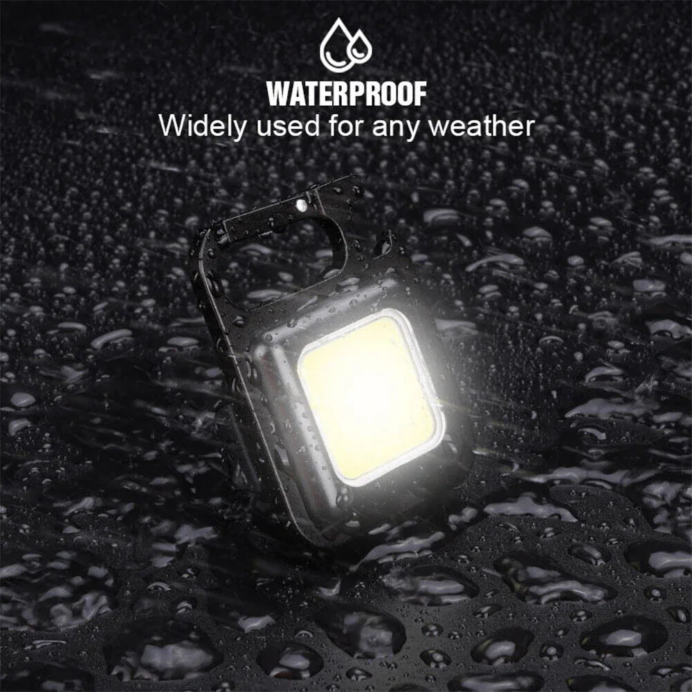 Mini Waterproof Rechargeable LED Light USB Flashlight-Lamp Torch Pocket Keychain - Mekamart Australia