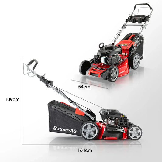 Baumr-AG 220cc Lawn Mower 4-Stroke 20 Inch Petrol Lawnmower 4-in-1 Self-Propelled Push - Mekamart Australia