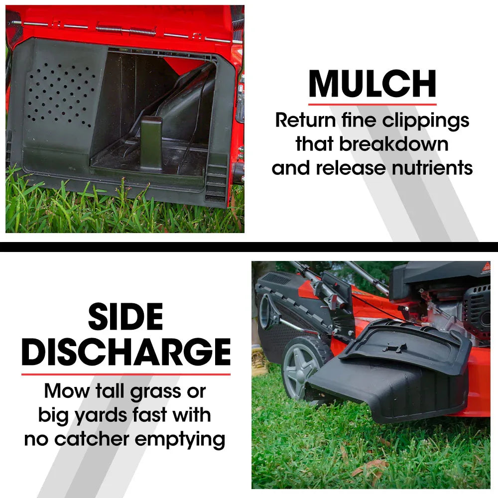 Baumr-AG 248cc Lawn Mower 4-Stroke 21 Inch Petrol Lawnmower 4-in-1 Self-Propelled Electric Start - Mekamart Australia