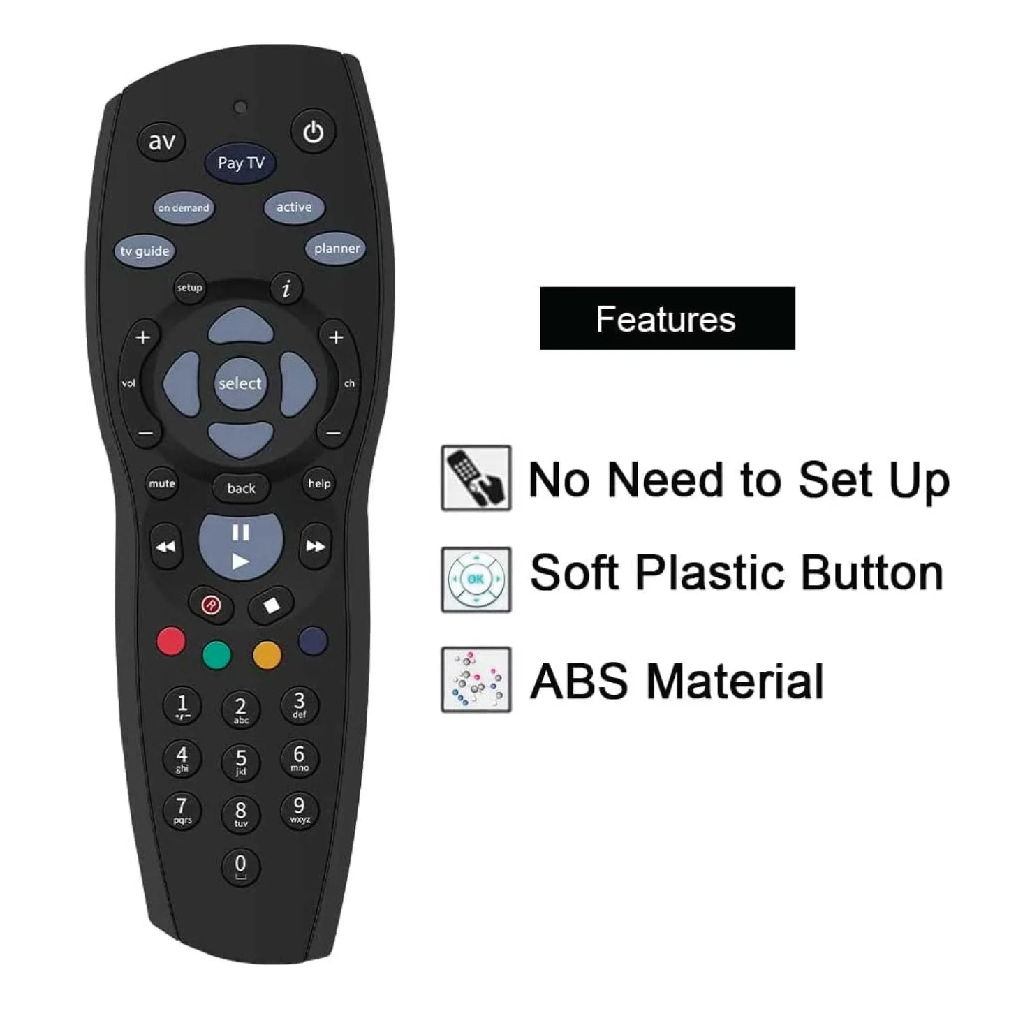 PayTV Remote Control Compatible with Foxtel Standard IQ IQ2 IQ3 IQ4 HD - Black - Mekamart Australia