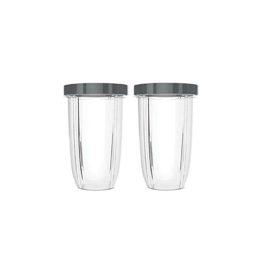 For Nutribullet 2 Tall Cups + 2 Stay Fresh Lid For Nutri 600 and 900 Models - Mekamart Australia