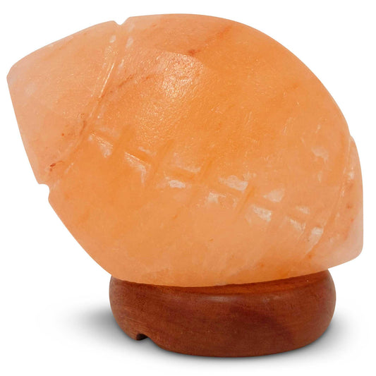 12V 12W Rugby Himalayan Pink Salt Lamp Carved Footy Rock Crystal Light Bulb On/Off - Mekamart Australia