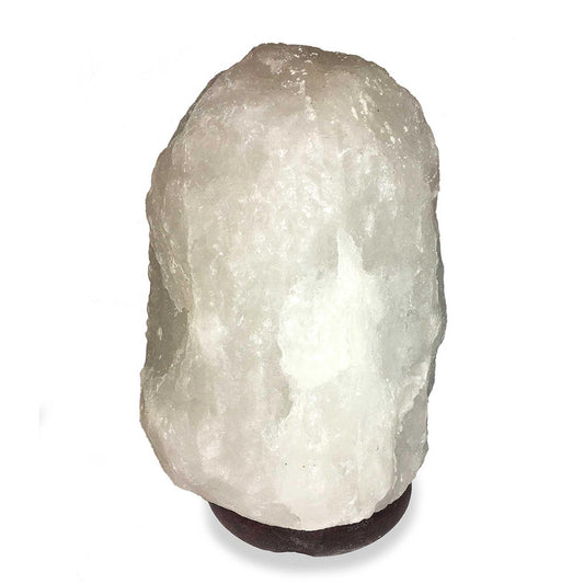 12V 12W 2-3Kg Himalayan White Salt Lamp Crystal Rock Natural Shape Unique Lamps - Mekamart Australia
