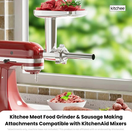 Kitchee Meat Food Grinder Sausage Attachment - Compatible with KitchenAid Mixers - Mekamart Australia