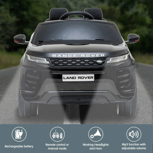 Kahuna Land Rover Licensed Kids Electric Ride On Car Remote Control - Black - Mekamart Australia