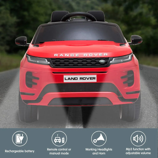 Kahuna Land Rover Licensed Kids Electric Ride On Car Remote Control - Red - Mekamart Australia