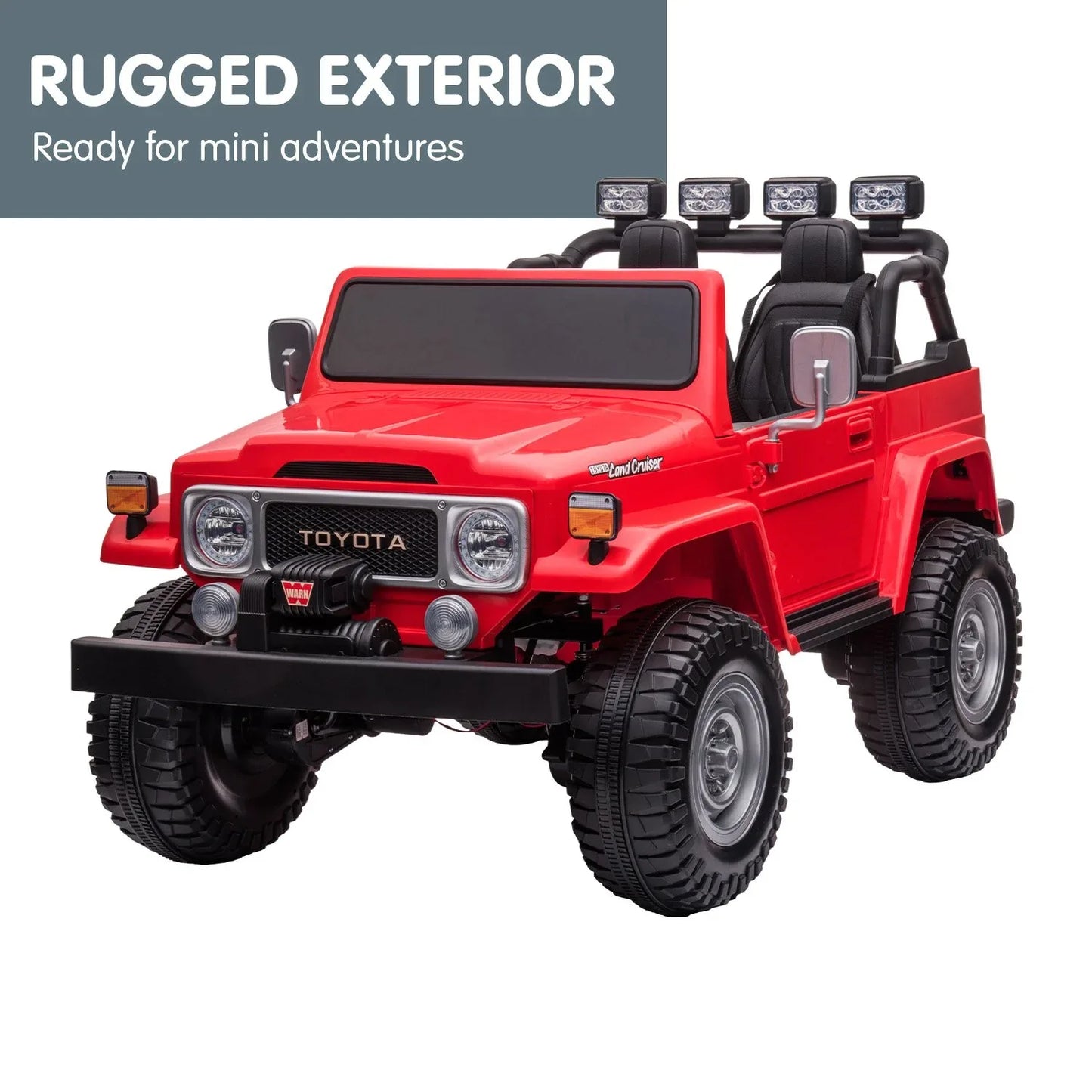 Kahuna Licensed Toyota FJ-40 Electric Kids Ride On Car by Kahuna - Red - Mekamart Australia