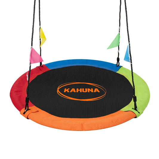 Kahuna Kids 1.2m Tree Saucer Swing Set Round 400kg With Straps Capacity Outdoor - Mekamart Australia