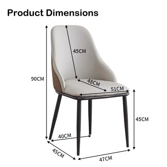 VELLUTO Dining Chair Modern upholstered Leather Kitchen Chairs with armrests Bathtub Chair Leisure Lounge Chair Living Room Bedroom Home Set of 2(Dark Grey) - Mekamart Australia
