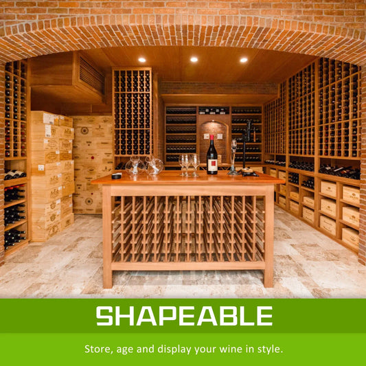 Timber Criss Cross Wine Rack Storage Cellar Organiser 24 Bottle - Mekamart Australia