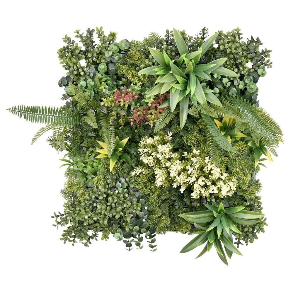 YES4HOMES 4 Artificial Plant Wall Grass Panels Vertical Garden Foliage Tile Fence 50X50 CM - Mekamart Australia