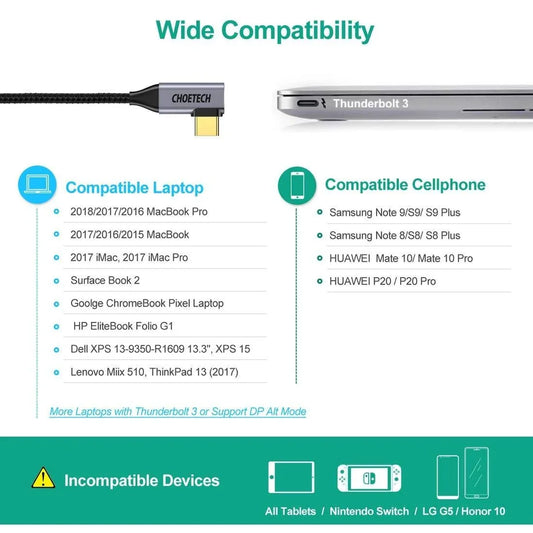 Choetech XCH-1803 USB C to HDMI Braided Cable 4K@60Hz - Mekamart Australia