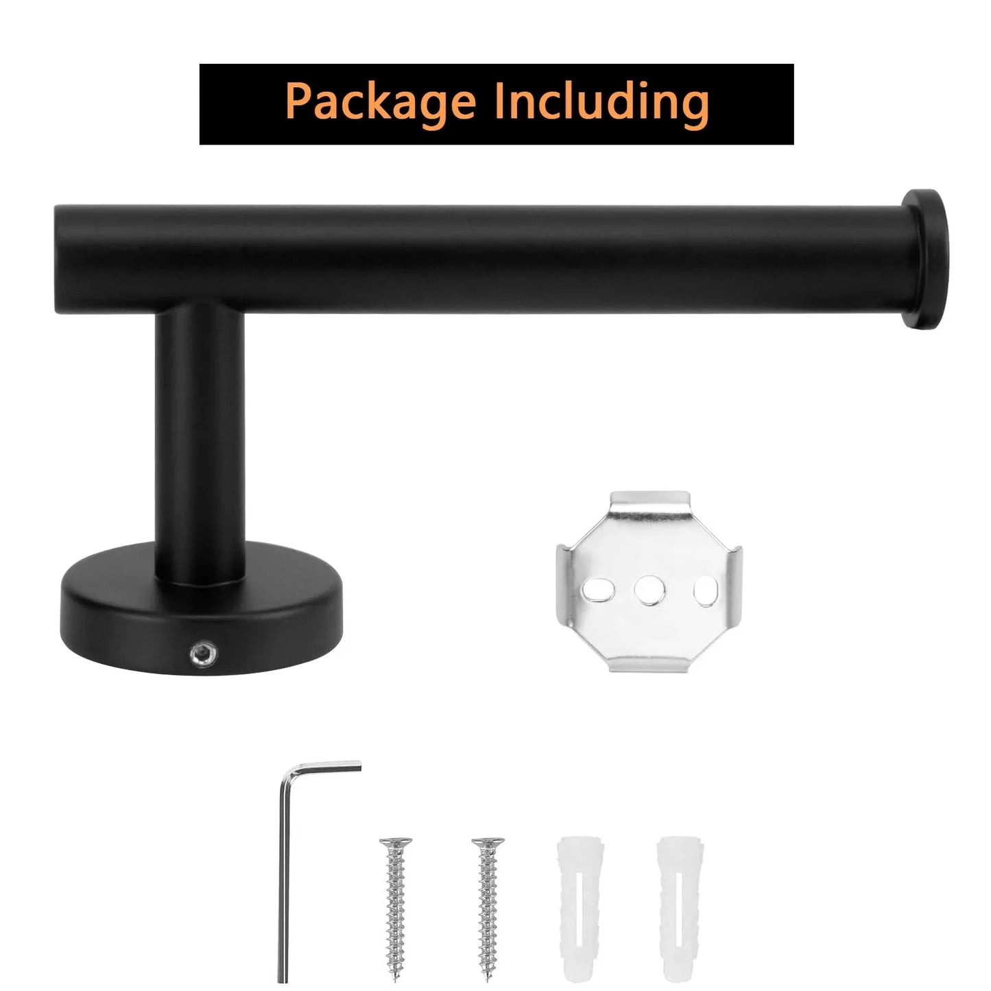 Toilet Paper Holder Black Wall Mount Bathroom Paper Roll Holder Roll Holder 304 - Mekamart Australia