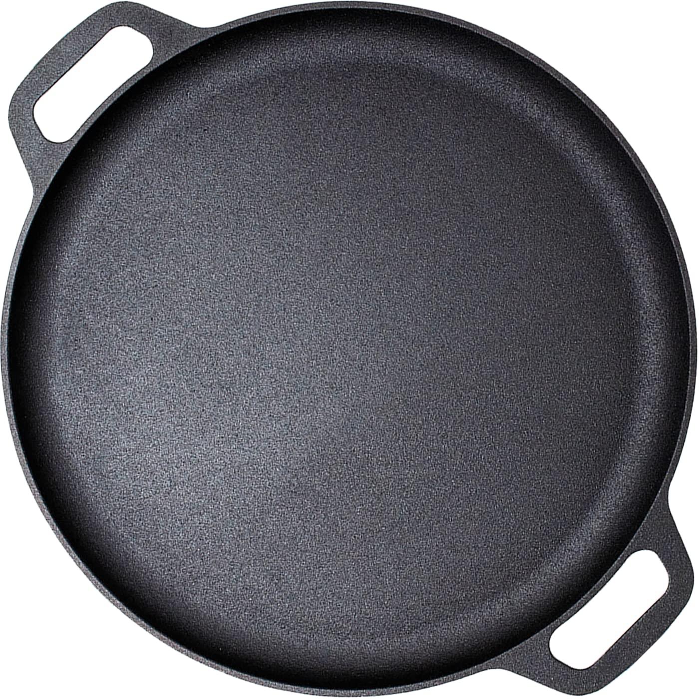 13.5" 35cm Pre-Seasoned Cast Iron Pizza Baking Pan Cooking Griddle Stove Oven Grill Campfire - Mekamart Australia