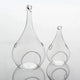 25 Bulk Pack of Hanging Clear Glass Tealight Candle Holder Tear Drop Pear Shape - 12cm High - Terrarium Plant Mini Garden Holder Decor - Mekamart Australia
