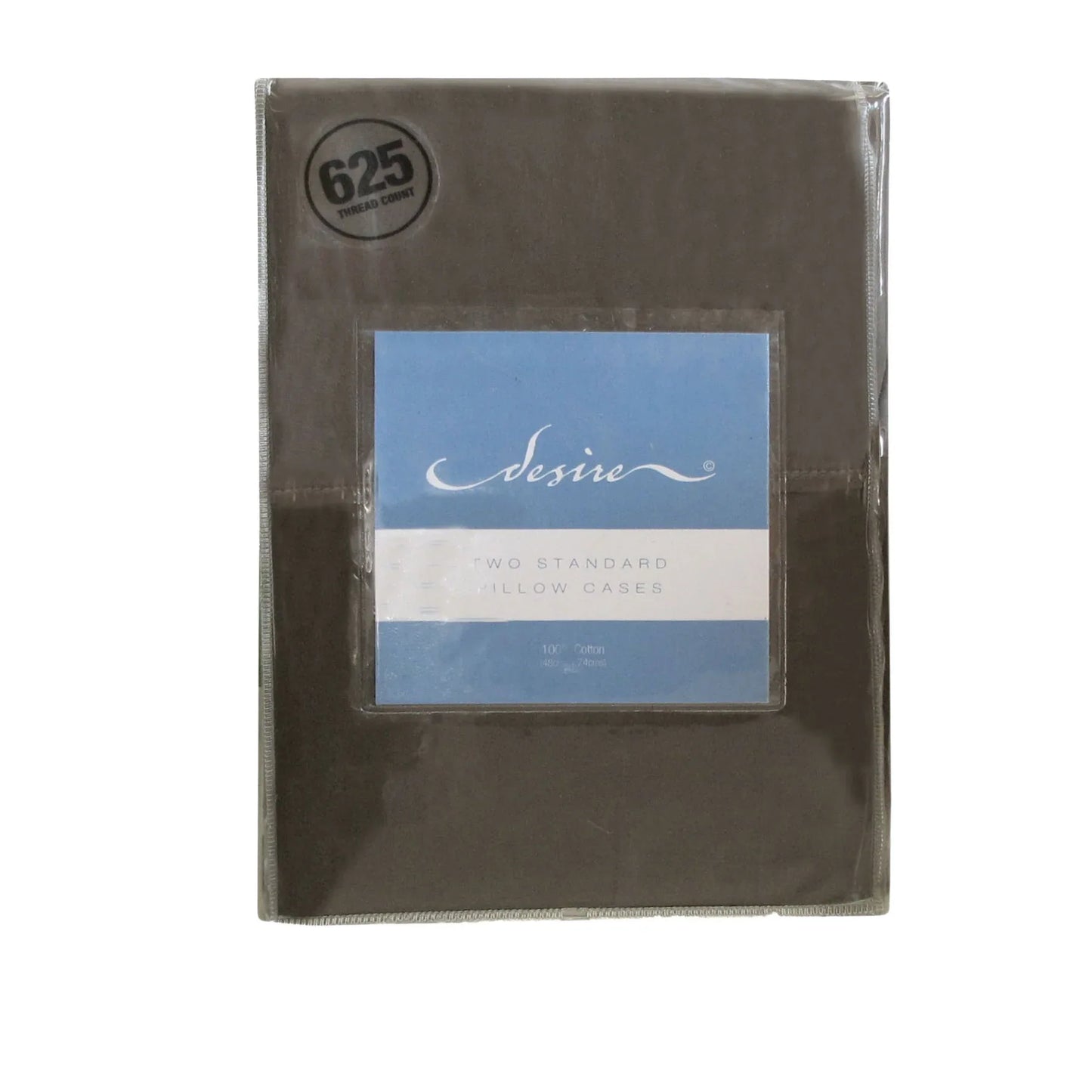 Pair of Cotton Standard Pillowcases 500TC Dark Brown - Mekamart Australia