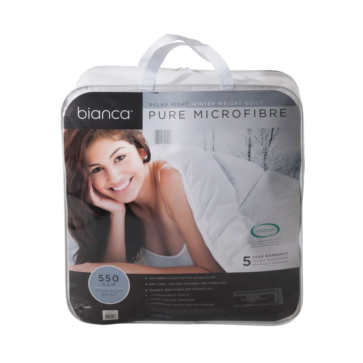 Bianca 550GSM Relax Right Winter Microfibre Quilt Single - Mekamart Australia