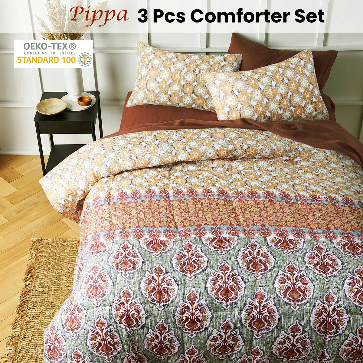 Big Sleep 3 Piece Pippa Comforter Set Queen - Mekamart Australia