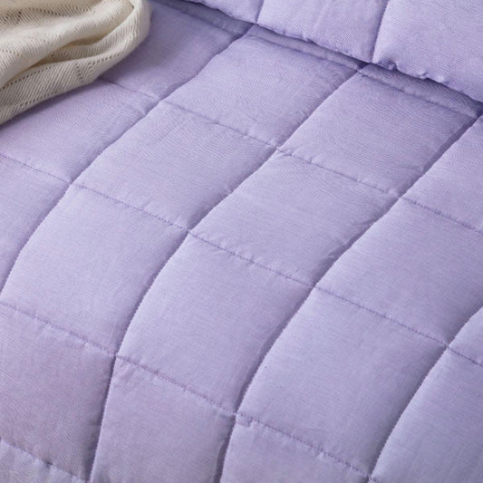 Vintage Design Homewares Lilac French Linen Coverlet Set King - Mekamart Australia