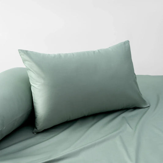 Accessorize Sage 400TC Bamboo Cotton Pair of Standard Pillowcases 48 x 73 + 15cm - Mekamart Australia