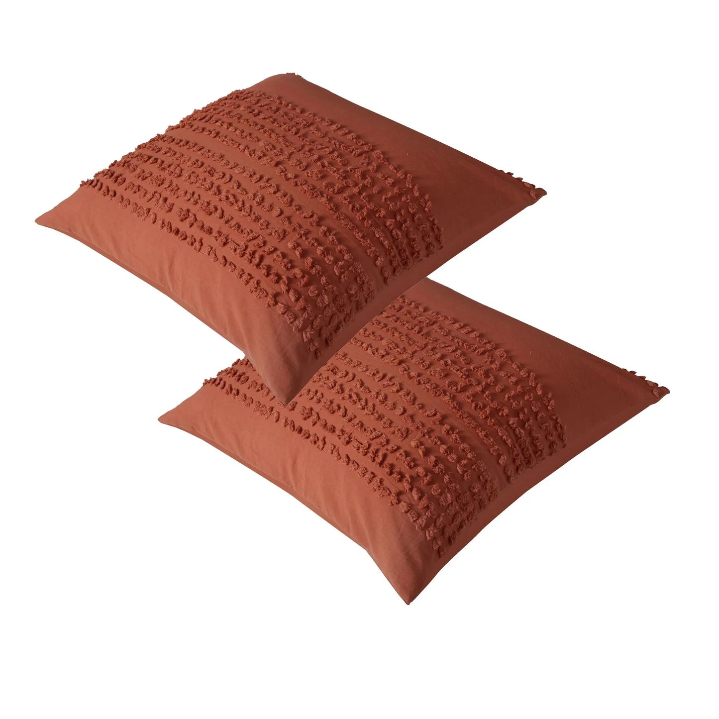 Vintage Design Homewares One Pair of Betty Tobacco European Pillowcases - Mekamart Australia