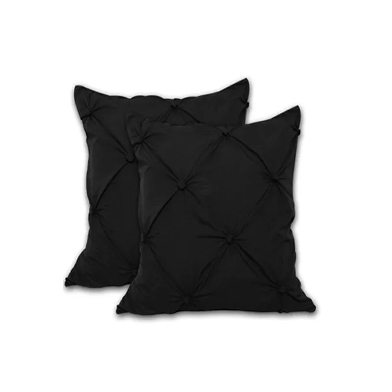 Accessorize 2 Pce Puffy European Pillowcases Black - Mekamart Australia