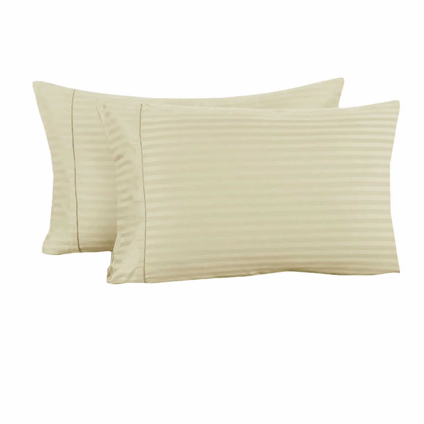Accessorize 325TC Pair of Cuffed Standard Pillowcases Ecru - Mekamart Australia