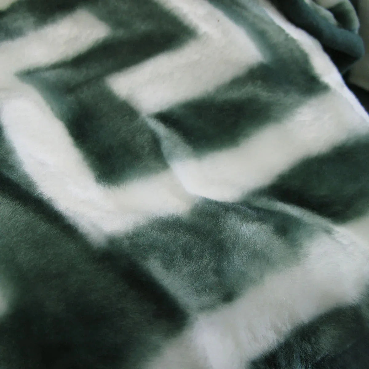Bloomington 800GSM Greek Key Green Winter Premium Quality 1 Ply Mink Blanket King - Mekamart Australia