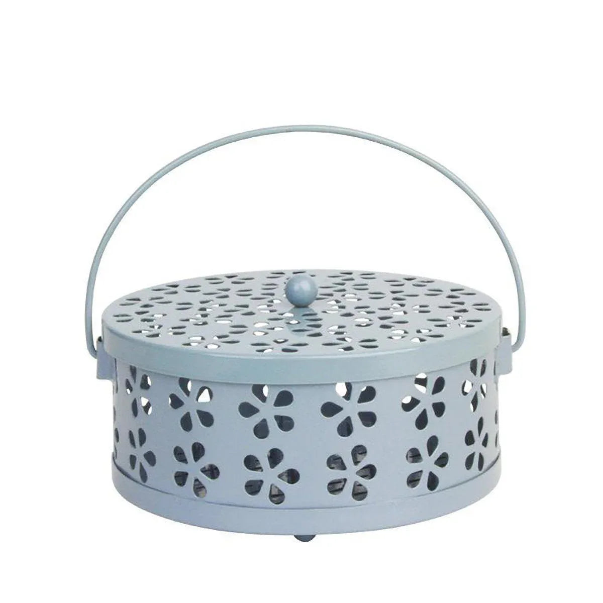 Iron Mosquito Incense Box Fireproof Tray Stand Indoor Household Incense Holder - Pink - Mekamart Australia