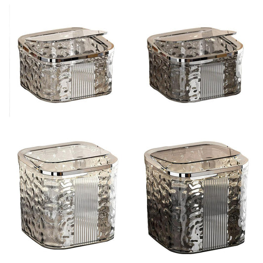 Desktop Mini Trash Can Small Waste Bin Storage Bucket for Office Kitchen Home - Grey-L - Mekamart Australia