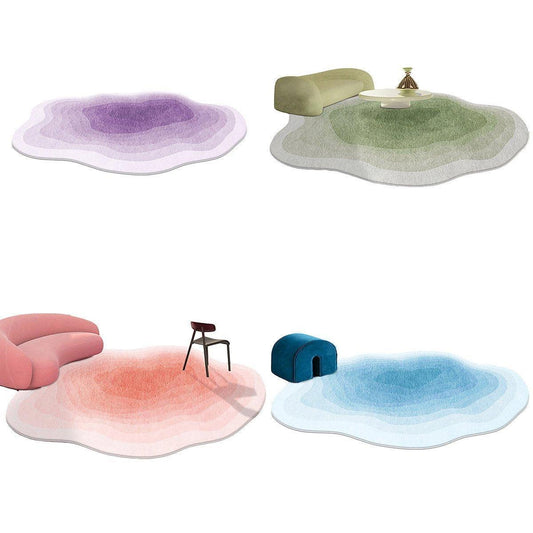 Shaped Cashmere Carpet Living Room Full Blanket Cloakroom Dressing Table - Green - Mekamart Australia
