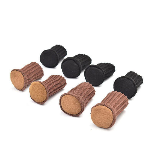 24Pcs Knitted Table Chair Leg Socks Sleeve Floor Protector Furniture Feet Covers - Brown - Mekamart Australia