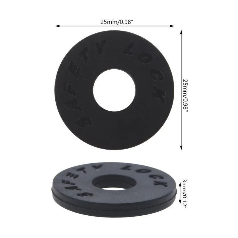 10X Black Guitar Strap Locks Anti-Slip for Acoustic Electric & Bass Guitars - Mekamart Australia