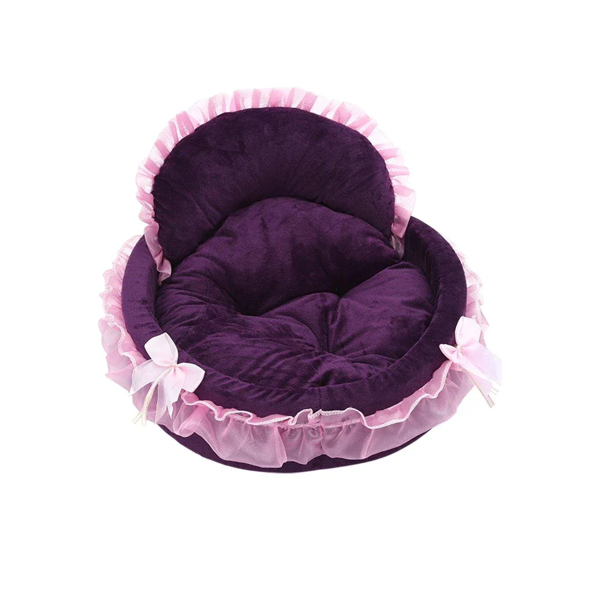 Princess Pet Kennel Soft Comfortable Cat and Dog Bed House for Small Pets - Grey - Mekamart Australia