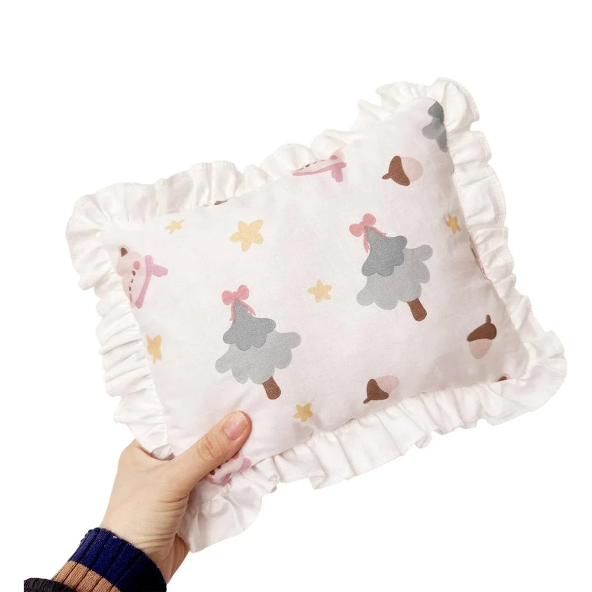 Lace Cat Pillow Soft Pet Cushion for Sleeping Comfortable Kitty Bed Cushion - White Strawberry - Mekamart Australia