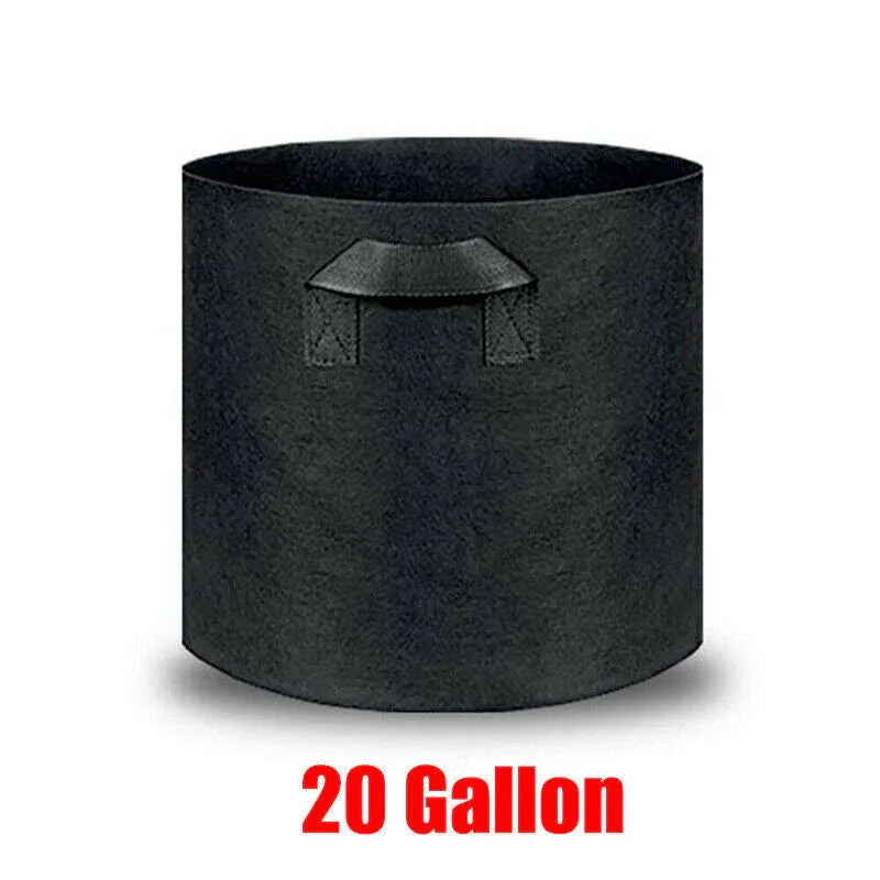 10 Pack Breathable Fabric Plant Grow Pots 2 to 20 Gallon Sizes - 10 Gallon-10PCS - Mekamart Australia