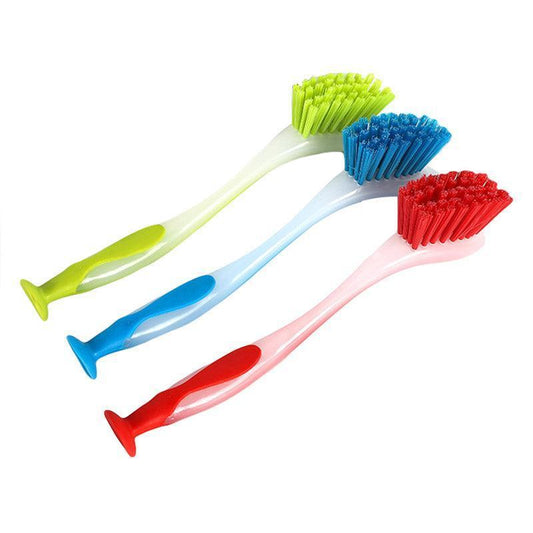 Multi Functional Long Handle Cleaning Brush Vertical Suction Kitchen Brush - Red - Mekamart Australia