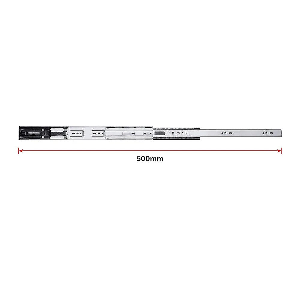 10 Pairs of 500mm Soft Close Full Extension Ball Bearing Drawer Runner - Mekamart Australia