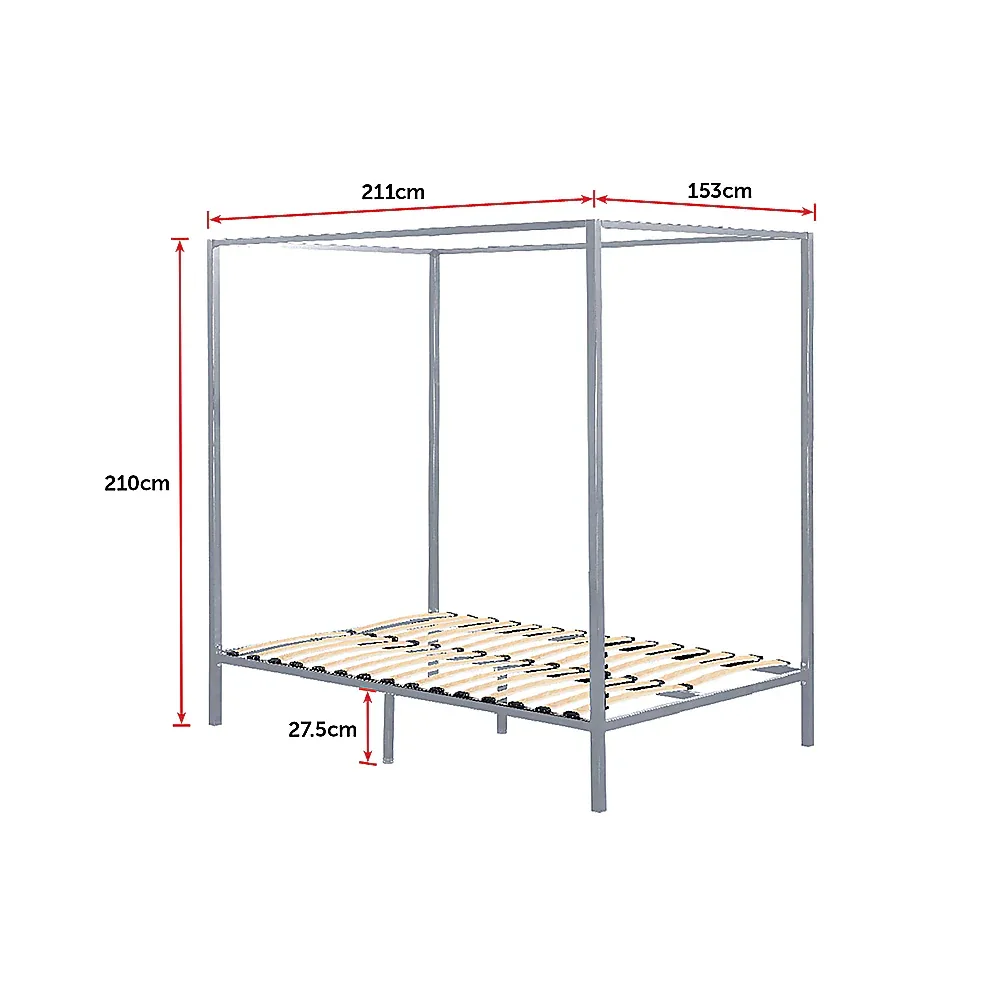 4 Four Poster Queen Bed Frame - Mekamart Australia