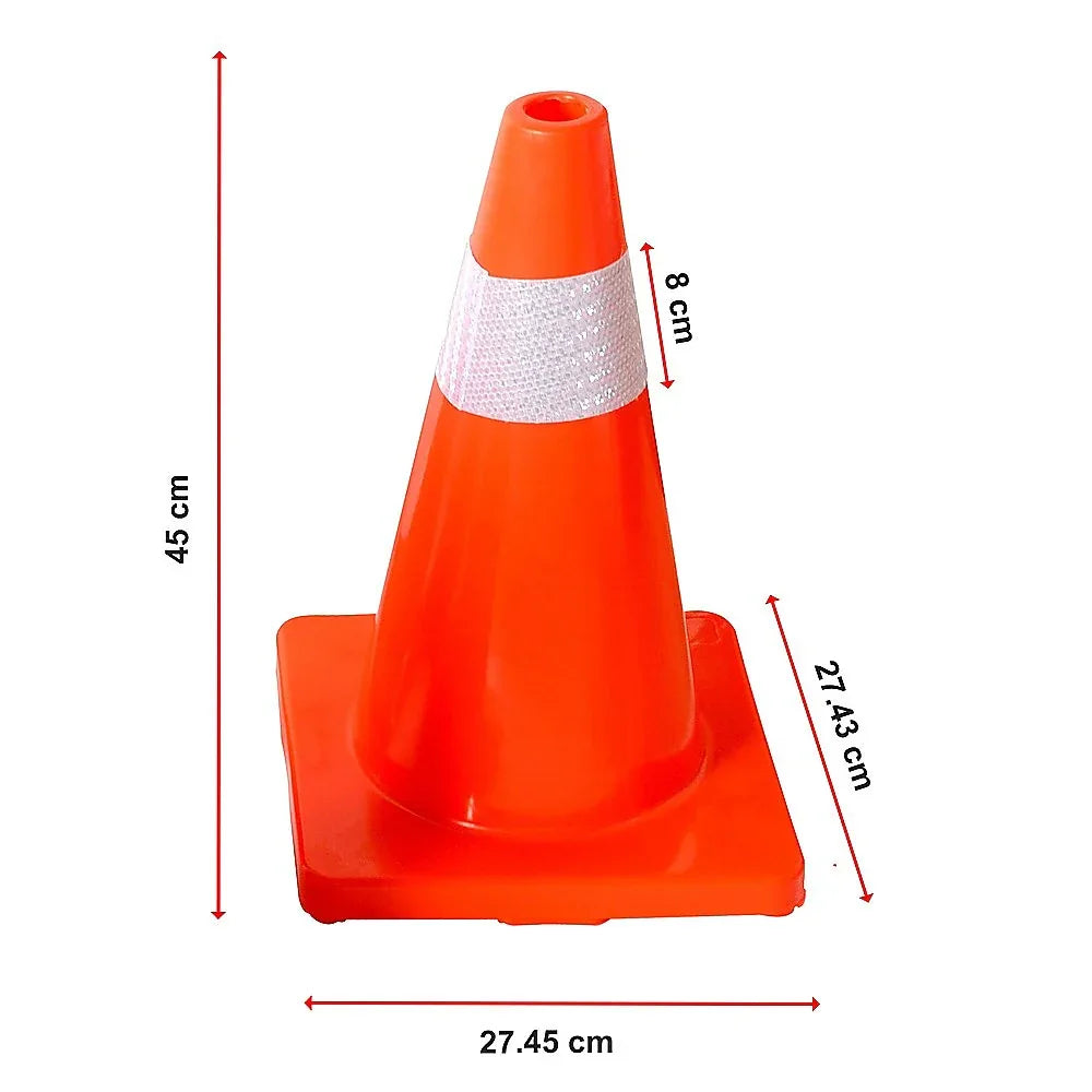 4pcs 45cm Road Traffic Cones Reflective Overlap Parking Emergency Safety Cone - Mekamart Australia